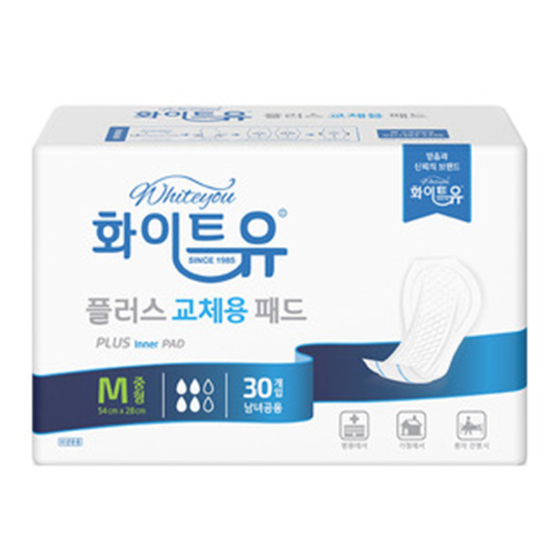 화이트유 플러스 땅콩형 (4팩*30매)(제조사직배)