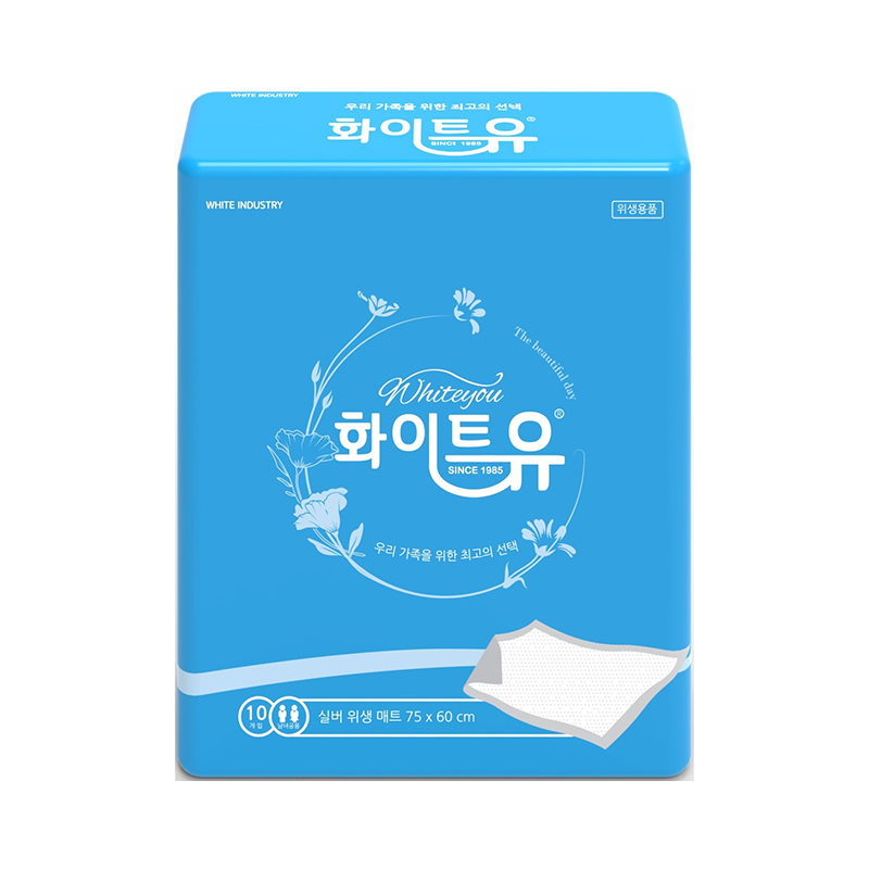 화이트유 위생깔개매트 실버 (20팩*10매)(제조사직배)